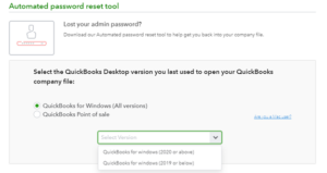 QuickBooks Password Reset Tool