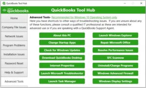 QuickBooks Tool Hub Top Features 