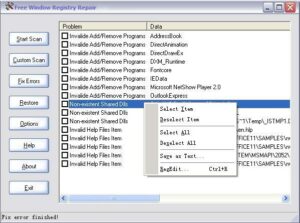 Repairing Windows Registry