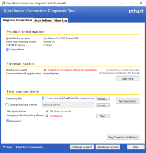 Troubleshooting Issues with Using QuickBooks Connection Diagnostic Tool